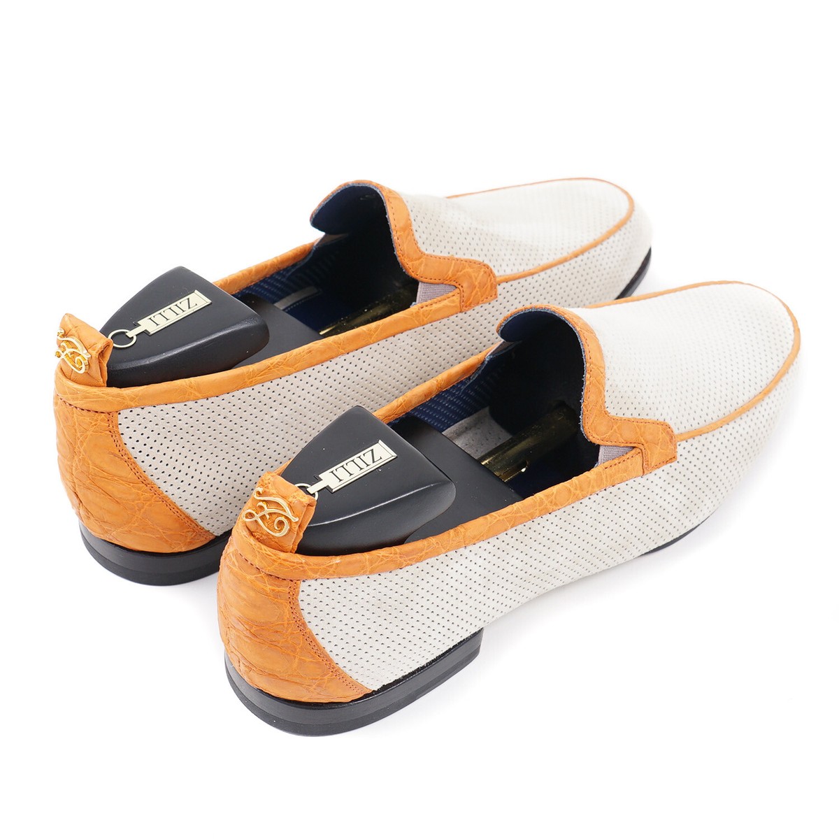 NIB, Zilli Alligator Loafers Size 10, Italian Designer, Handmade In Italy Zilli Soft Nappa Calf Suede and Caiman Loafer 9 (Eu 42  main image 4