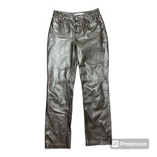 Tommy Hilfiger 100 Brown Leather Pants Womens Size 8