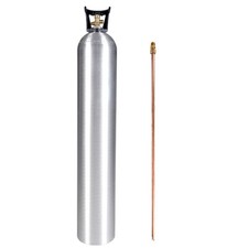 New 50 lb. Aluminum CO2 Cylinder CGA320 with Siphon Tube and Handle DOT Approved