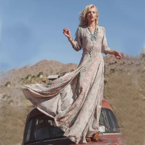 Boho Floral Maxi Dress Cocktail Party Summer Beach Flowy Tassel Long Sundress