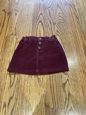 Old Navy Burgundy Corduroy Skirt w/ Adjustable Waist Size 2T