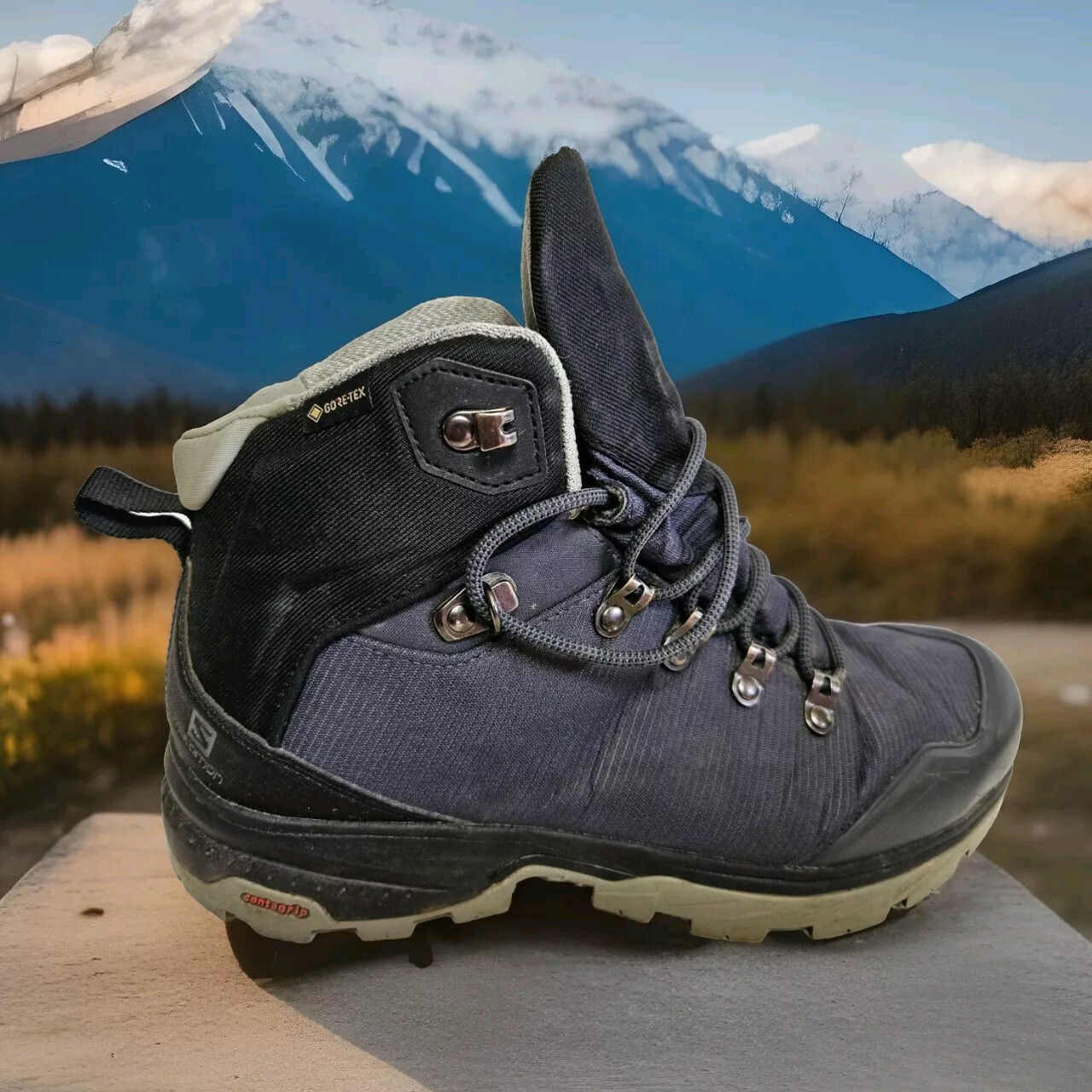 Stivali da trekking camminata Salomon Outback 500 GTX GoreTex materiale cordura UK 6