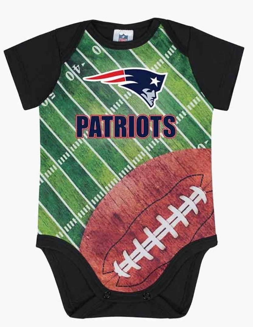 New England Patriots NFL Boys Baby/Infant Bodysuit/Creeper Jersey/Shirts:  0m-18m