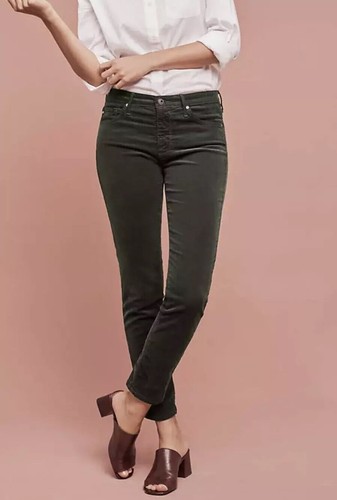 Ankle Cords Slim Straight Jeans Size 