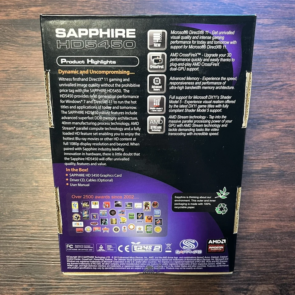 Sapphire Radeon HD5450 1GB PCI-e Video Card New Boxed Sealed - Image 2 of 2