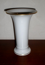 Vaso porcellana KPM Berlino - marchio scettro e mela imperiale - vaso imbuto classico