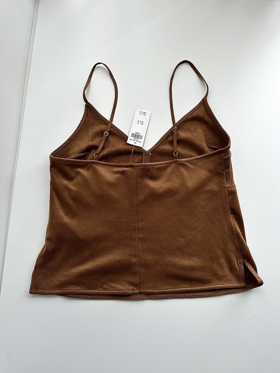 ✨New ABERCROMBIE & FITCH Faux Suede Cami Tank Top Brown ✨New ABERCROMBIE & FITCH Faux Suede Cami Tank Top Brown