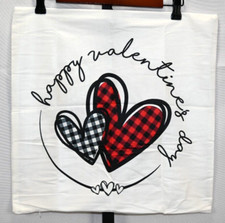 Happy Valentine's Day Pillow Cover Size 17.5"X17.5" Unknown Soft Material NEW