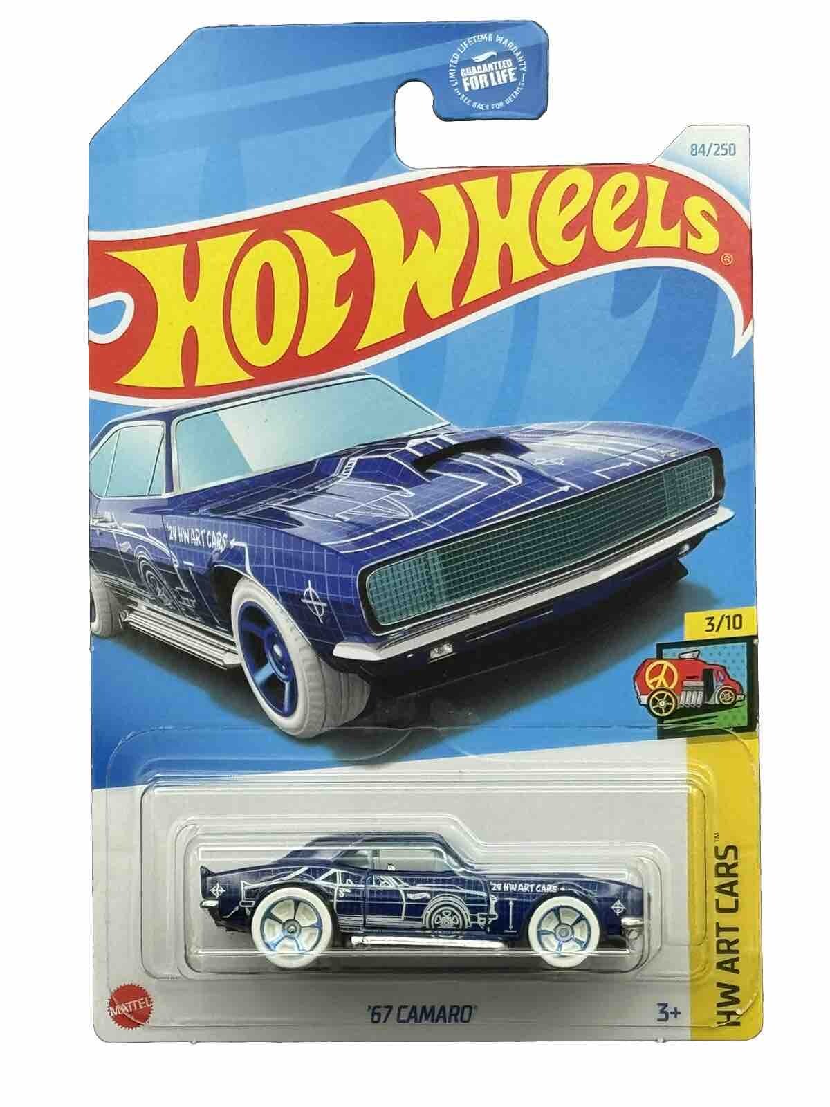 Hot Wheels 2024 HW Art Cars 3/10 Blue '67 Chevrolet Camaro