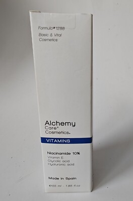Alchemy Care Cosmetics Niacinamide 10% Vitamin E Glycolic Hyaluronic EXP 12/29