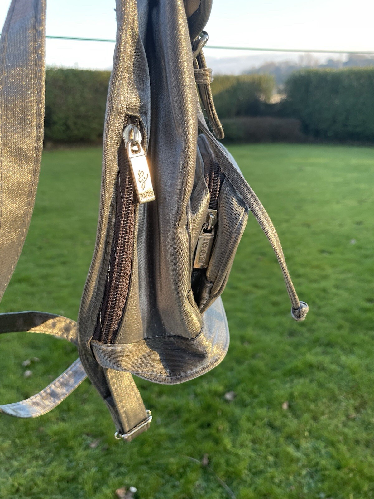 Super cute silver mini backpack - image 6