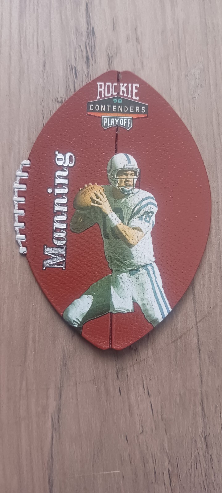 Peyton Manning ROOKIE  1998 Playoff Contenders Football Leather Die Cut #37