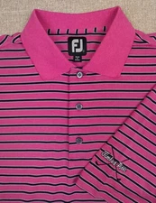 FOOTJOY Men's Large Pink Short Sleeve Polo Shirt Timber Pines Spring Hill Golf