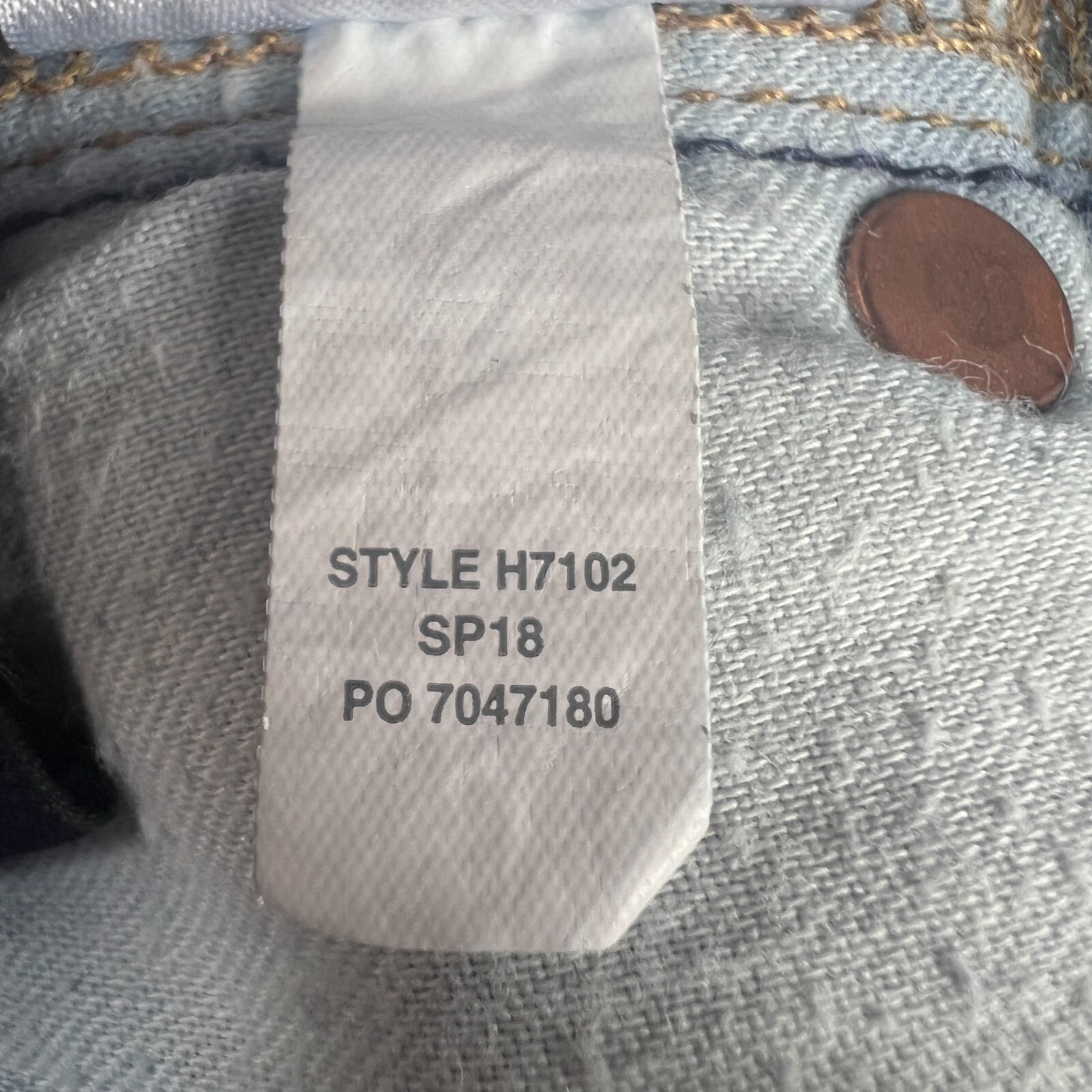 Rivet & Thread Jean Women 31x24* Retro Straight High Rise Crop Blue Denim Tag 28