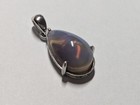 3.06 Ct. Ethiopia Natural Black PearCut Opal Silver Pendant 15x9.5x4.9 mmRhodium — photo 5