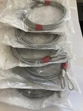 6 Pk- Garage Door Torsion Cables 8'6" Door Wire Assembly 1/8", 7x19 PAIR