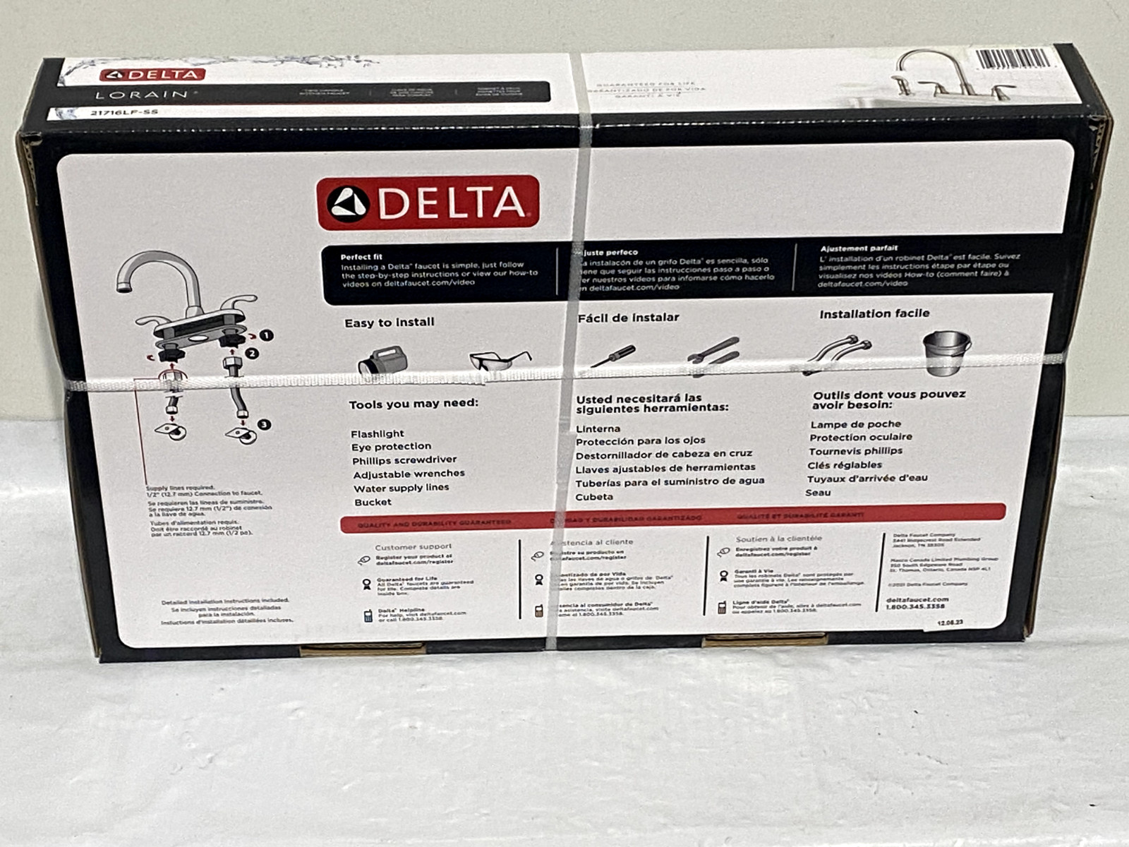Delta Lorain Stainless 2 Handle Deck Mount High Arc 21716LF-SS Kitchen Faucet
