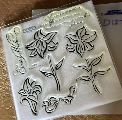 CTMH D1274 BELIEVE IN ME ~ Easter Lilies,  I am the resurrection and the life...