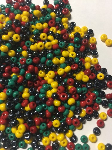 Irie Rasta Red Yellow Green Black Beads - Picture 29 of 86