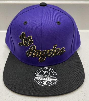 Authentic Los Angeles Lakers Hat 1/8 NEW FITTED 48 NBA New