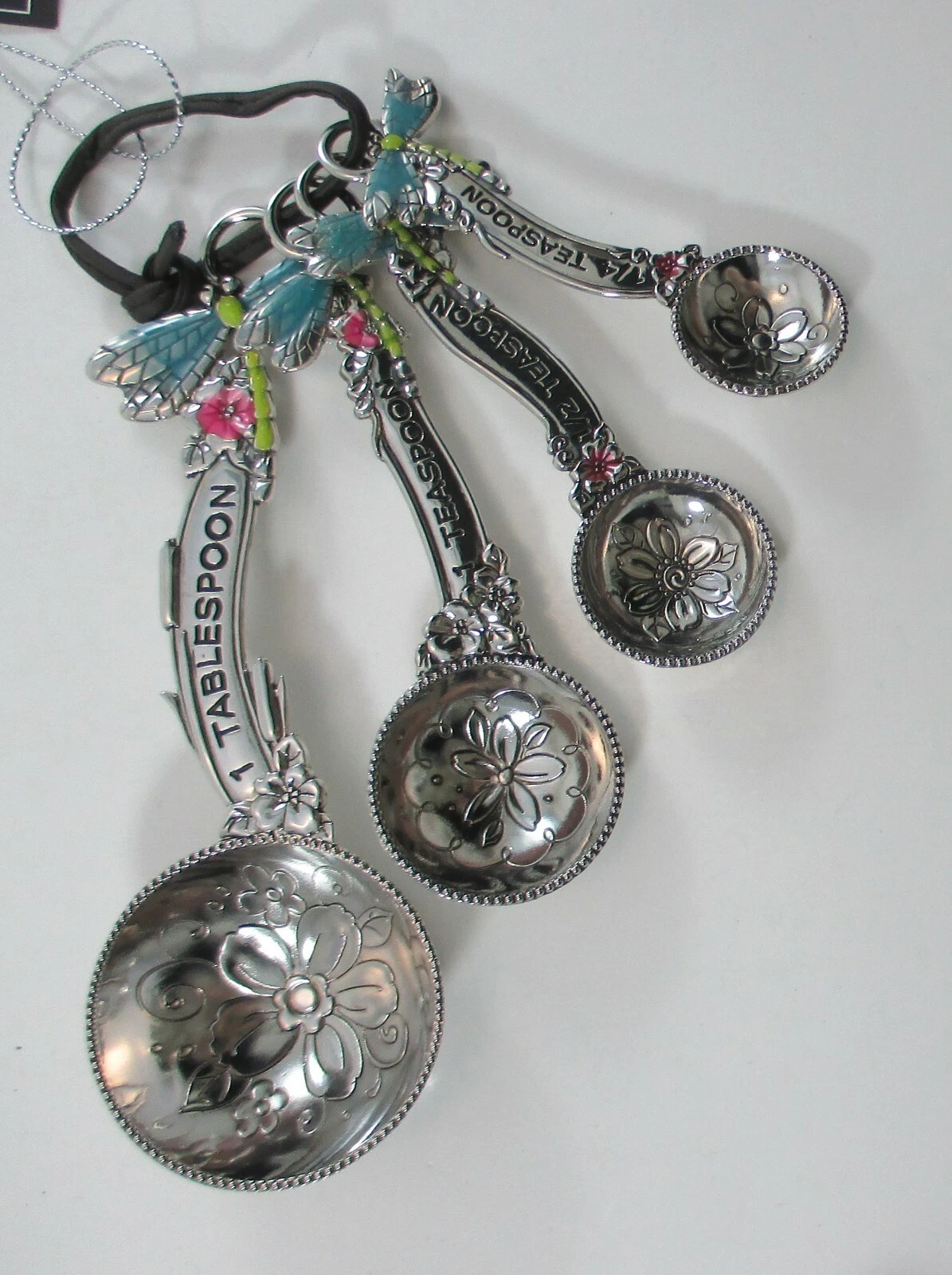 OBOT DRAGONFLY dragonflies color FANCY MEASURING SPOON SET 4pc er21716 Ganz