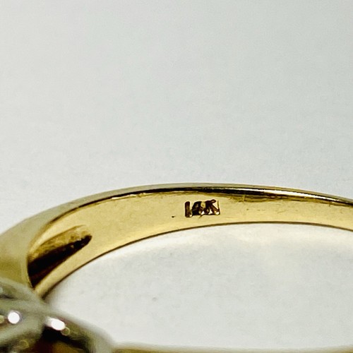 Fabrikant 14K Yellow Gold 0.92ctw Three-Stone Diamond Size 8 Ring 3.5g - Picture 9 of 10