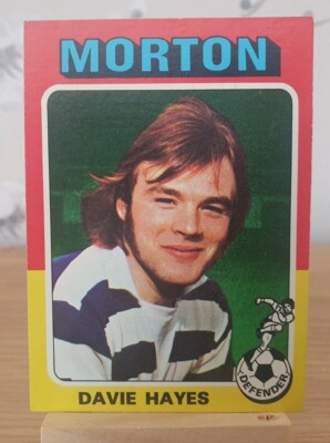 Davie Hayes Topps Bazooka Football Karte Scottish Blue Rückseite #13 Morton Sehr guter Zustand