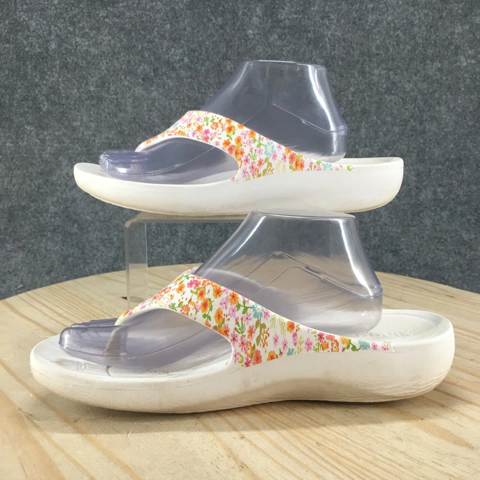 Sandalias Alegria by PG Lite para mujer 42 Ode Prime Time chanclas blancas florales cuña Foto 2 de 4