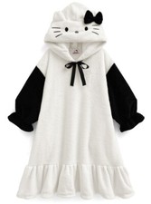 Sanrio Characters monotone Hello Kitty Boa Dress Japan limited New