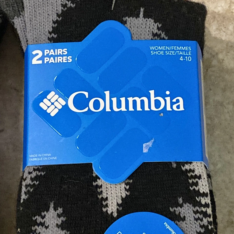 Nuevo con etiquetas Columbia Mujer’s Crew Mezcla de Lana Exterior Calcetines Lote de 2 Paquetes Talla 4-10 Foto 4 de 4