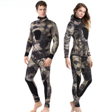 5mm 7mm Neoprene Wetsuit Men Spearfishing Scuba Diving Suit Camouflage 2 Pieces