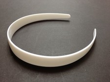 WHOLESALE Lot 24 White Plastic HEADBANDS 3/4" 20mm Tapered NO Teeth Free US S/H