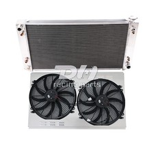 Fit 94-2000 Chevy Truck C1500 454 19 Core 3 Row Aluminum Radiatorshroudfans