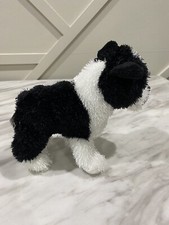Ganz Webkinz Boston Terrier White Black Dog NO CODE Plush Stuffed Animal