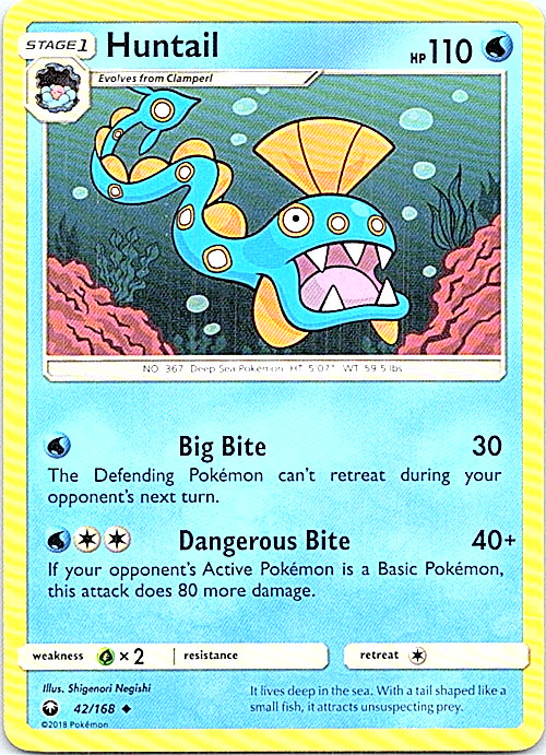Huntail 42/168 Pokemon Celestial Storm Regular Light Play 