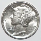 1943 D Mercury Dime BU BRILLIANT UNCIRCULATED (I259)
