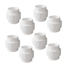 2" PVC Union Coupling Pipe Fitting for 2 Inch PVC Pipes, 8 Pack