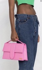 Jacquemus Le Bambinou Large Envelope top handle bag Pink leather
