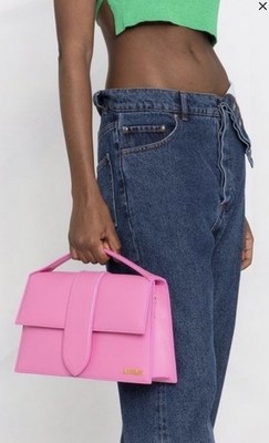 Jacquemus Le Bambinou Large Envelope top handle bag Pink leather