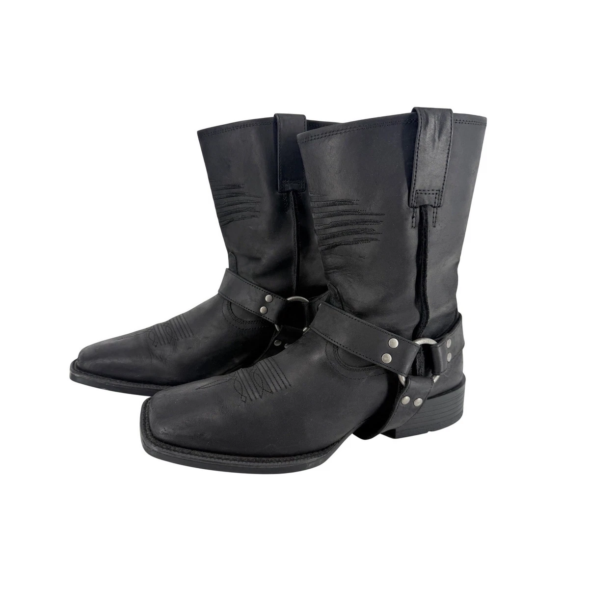 Ariat Harness Boots O Ring Square Toe Patriot Men Size 10D Black Matte Leather Mens O Ring Harness Boots | Boot Barn main image 4