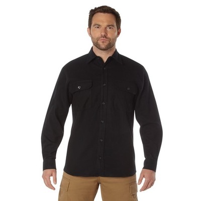 Plaid Flannel Shirt Brawny Buffalo Heavyweight Long Sleeve Checkered Lumberjack