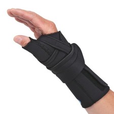 Comfort Cool Wrist Brace with Thumb Support - Black, Left Hand, Large