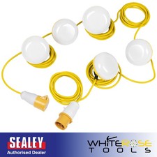 Sealey Festoon Lighting Kit 15m 50W COB LED Site Work Lights 110V LED50F110V
