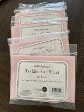 American Baby Company Polyester Cot Sheet for Daycare 23 x 40 " Pink Lot of 5