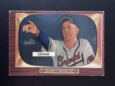 1955 Bowman Baseball - Charlie Grimm #298 Milwaukee Braves
