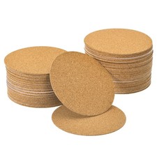 100pcs Self-Adhesive Cork Round 3.5" Cork Backing Sheets Cork Coaster