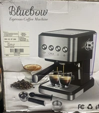 Bluebow Espresso Machine 20 Bar, 1.5 L Water Tank( Box Beat Up)