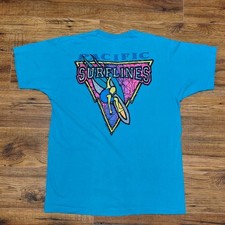 VTG 1990 Single Stitch T-Shirt Pacific Eyes "Pacific Surflines" Size XL USA Made