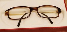 Barely Used Vtg Cartier Eyeglasses Frames Only W/case France 140