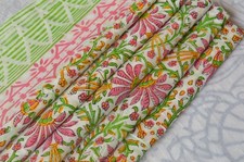 NO TARRIF CHARGES 100 ZK 164 Hand Block Floral Print 100 Cotton 15 Yard Fabric
